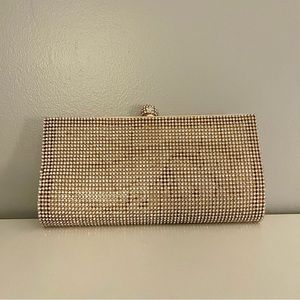 Rose Gold and Pink Crystal Bling Clutch